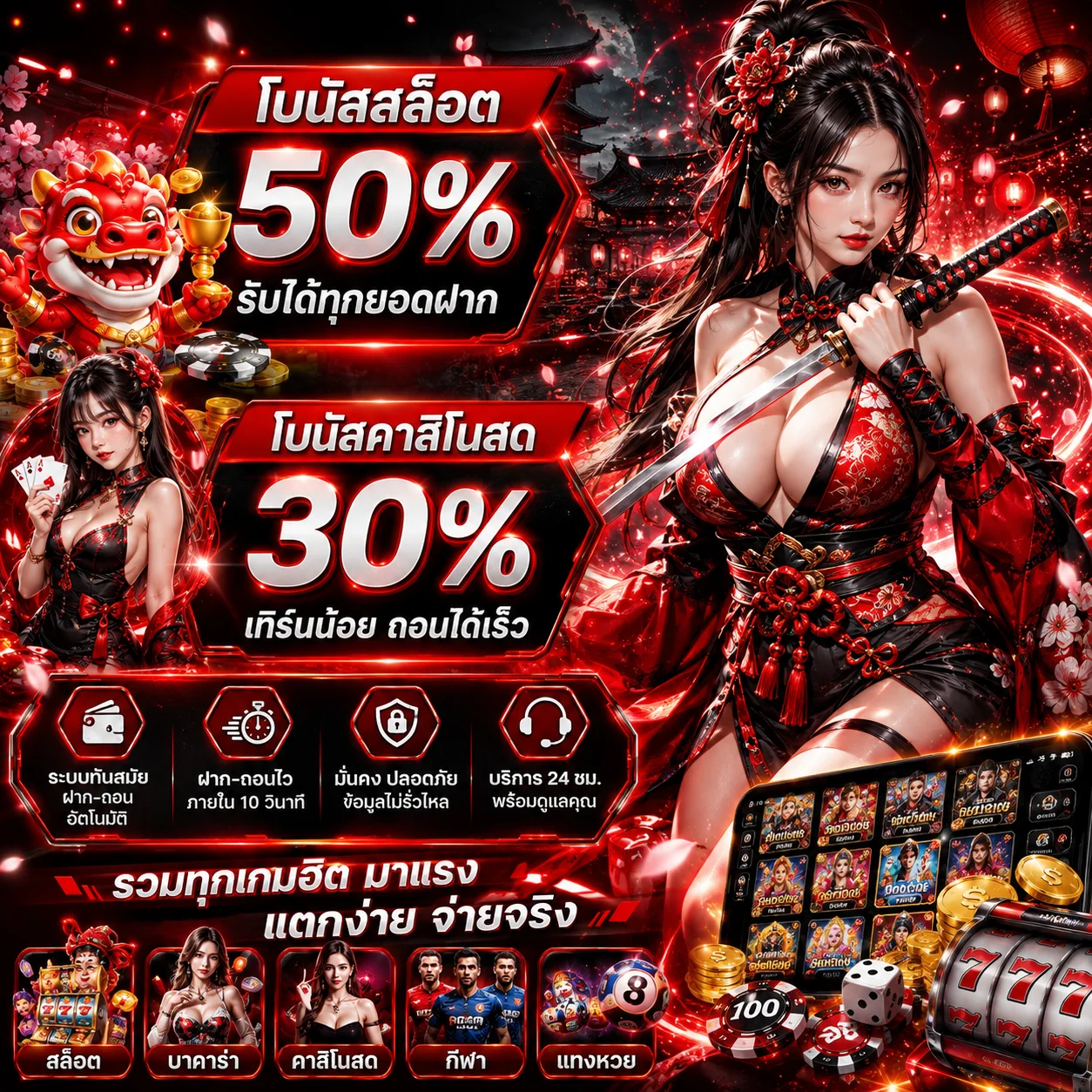 	โปรโมชั่น RONIN47 โบนัสต้อนรับสมาชิกใหม่